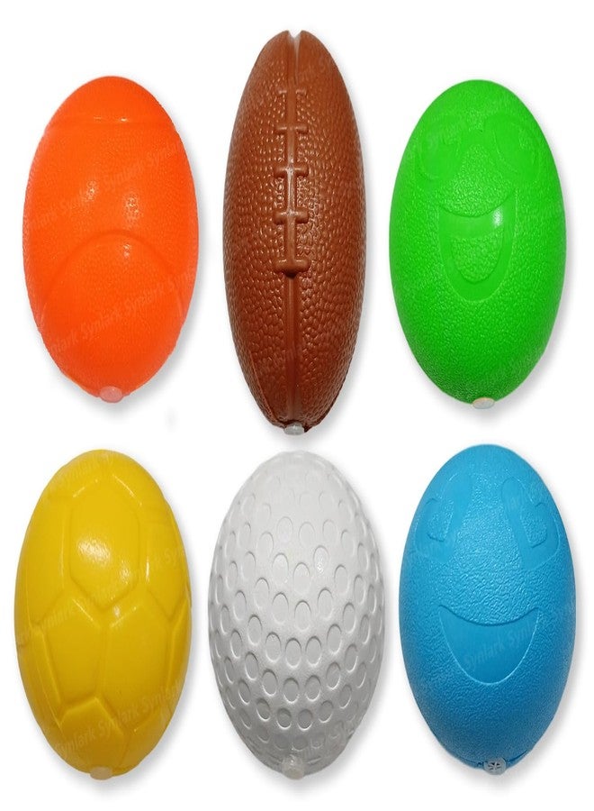 PSEUDO® Colourful CHU CHU Balls Toys/Soft Toys Set with Sound/Bath Toys for Baby Kids and Toddlers (6 pcs) - Image 1
